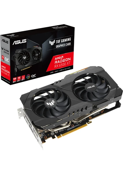 RADEON RX 6500 XT  4GB GDDR6 64bit 2825Mhz OC HDMI DP (TUF-RX6500XT-O4G-GAMING) EKRAN KARTI