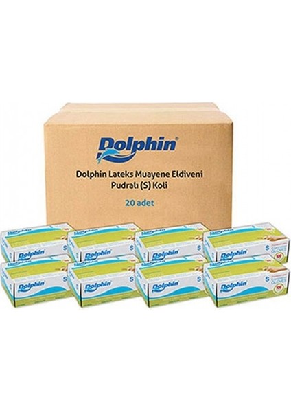 Lateks Pudralı Beyaz Eldiven 100 Lü (Small) 20 Paket