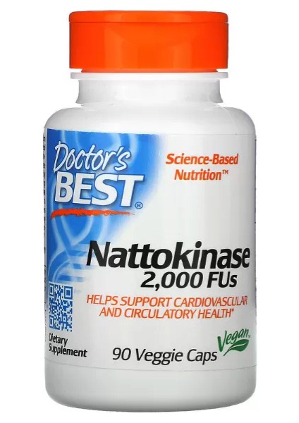 Doctor’s Best, Nattokinase, 2,000 Fus, 90 Veggie Capsul