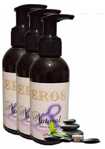 3 Adet 120ml Natural Eros Erotik Masaj Yağı
