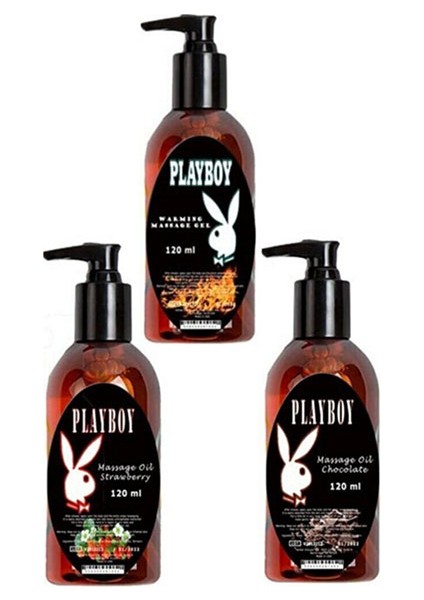 3 Adet Playboy Çilek Aromalı Kokulu Ve Isıtıcılı Rahatlatıcılı Vücut Masaj Yağı