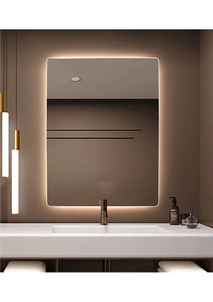 75X105 cm Ledli Ayna Banyo Aynası Dekoratif Ayna Boy Ayna Salon Duvar Ayna