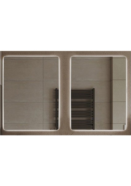 65X90 cm Ledli Ayna Banyo Aynası Dekoratif Ayna Boy Ayna Salon Duvar Ayna