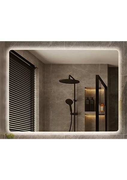 60X70 cm Ledli Ayna Banyo Aynası Dekoratif Ayna Boy Ayna Salon Duvar Ayna