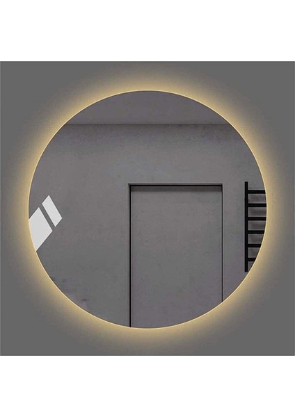 50 cm Yuvarlak Ledli Ayna Banyo Aynası Dekoratif Ayna Boy Ayna Salon Duvar Ayna