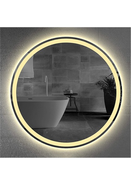85 cm Kumlamalı Yuvarlak Ledli Ayna Banyo Aynası Dekoratif Ayna Boy Ayna Salon Duvar Ayna fiyatları