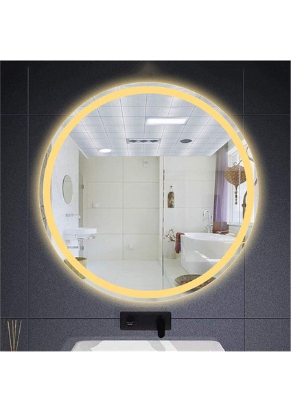 85 cm Kumlamalı Yuvarlak Ledli Ayna Banyo Aynası Dekoratif Ayna Boy Ayna Salon Duvar Ayna modelleri