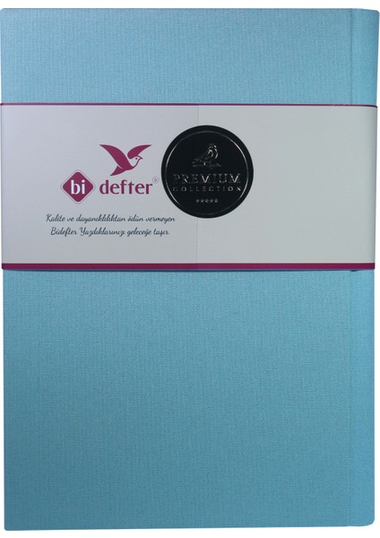 Cizgisiz Defter -Özel El Yapımı, El Dikişi, (Iplik Dikiş) Viskon Kumaş Ciltleme A/5 "benzersiz Ürün" Turkuaz modelleri