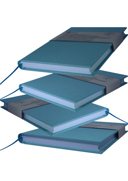 Cizgisiz Defter -Özel El Yapımı, El Dikişi, (Iplik Dikiş) Viskon Kumaş Ciltleme A/5 "benzersiz Ürün" Turkuaz fırsatları