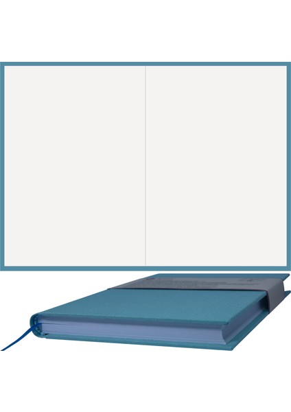 Cizgisiz Defter -Özel El Yapımı, El Dikişi, (Iplik Dikiş) Viskon Kumaş Ciltleme A/5 "benzersiz Ürün" Turkuaz indirimleri