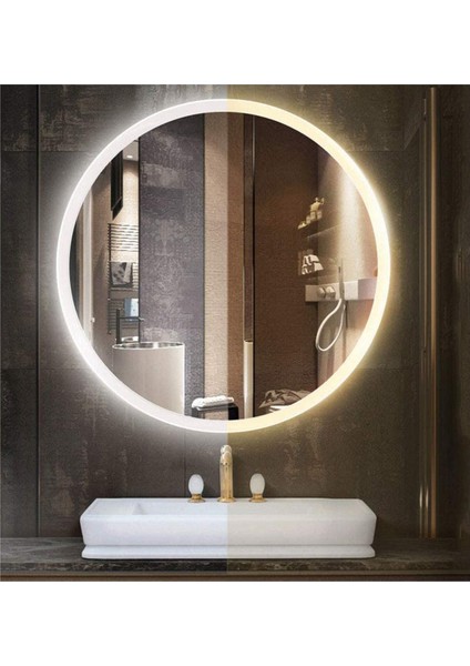 90 cm Kumlamalı Yuvarlak Ledli Ayna Banyo Aynası Dekoratif Ayna Boy Ayna Salon Duvar Ayna modelleri