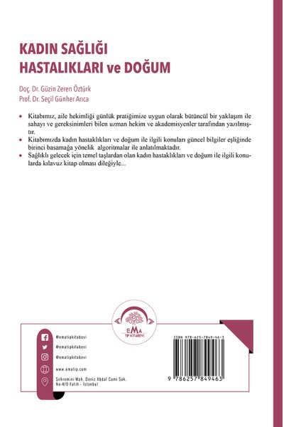 Pratik Aile Hekimliği Serisi – Kadın Sağlığı Hastalıkları ve Doğum - Güzin Zeren Öztürk