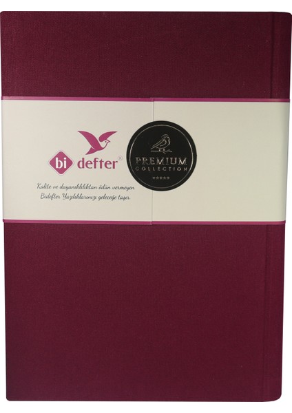 Cizgisiz Defter -Özel El Yapımı, El Dikişi, (Iplik Dikiş) Viskon Kumaş Ciltleme A/4 "benzersiz Ürün" Bordo modelleri