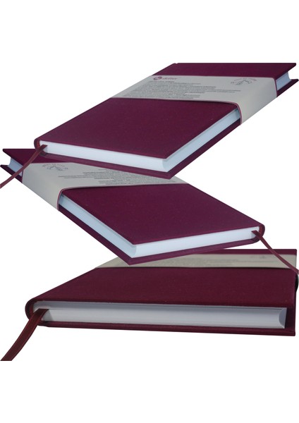 Cizgisiz Defter -Özel El Yapımı, El Dikişi, (Iplik Dikiş) Viskon Kumaş Ciltleme A/4 "benzersiz Ürün" Bordo fırsatları