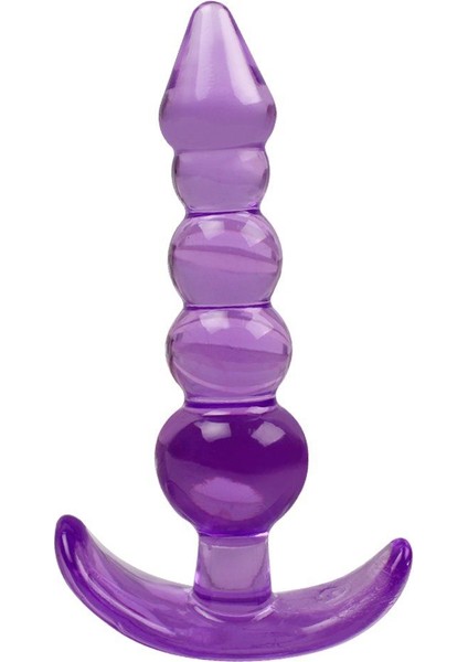 Lulier 5 Boğumlu Silikon Anal Plug Purple