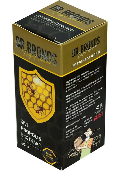 Sıvı Propolis Ekstratı Alkolsüz 30 ml