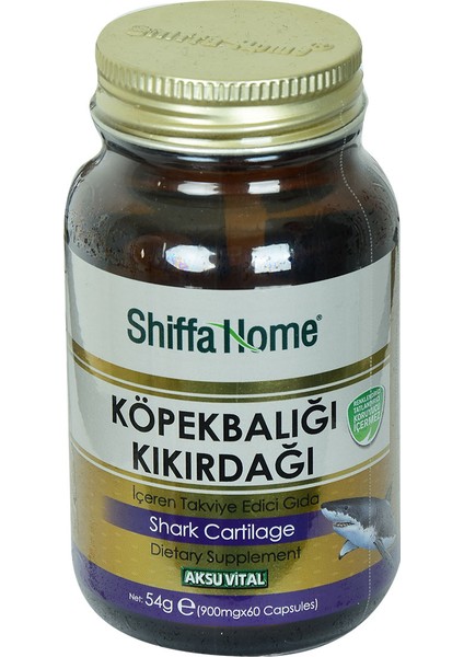 Shiffa Home Köpek Balığı Kıkırdağı Diyet Takviyesi 900 Mg x 60 Kapsül