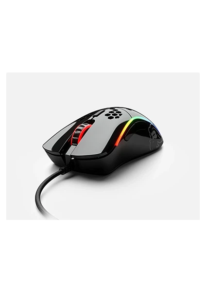 Model D Kablolu Parlak Siyah Orta/Küçük El RGB Oyuncu Mouse GLO-MS-DM-GB