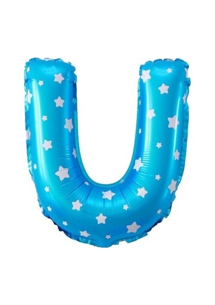 16 Inç Mavi Harf Balon U