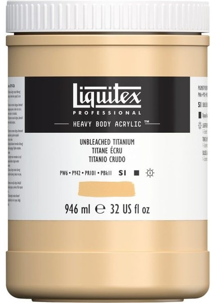 Professional Heavy Body Akrilik Boya 946 ml Ağartılmamış Titanyum 434 S1