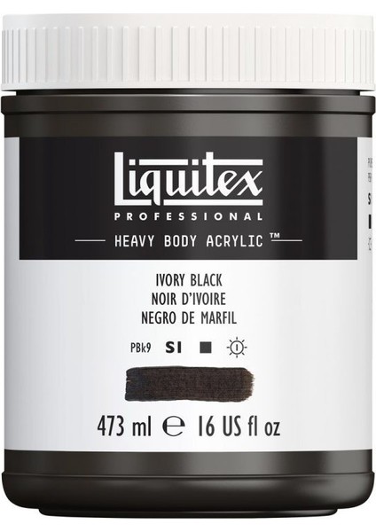 Professional Heavy Body Akrilik Boya 473 ml Fildişi Siyah 244 S1