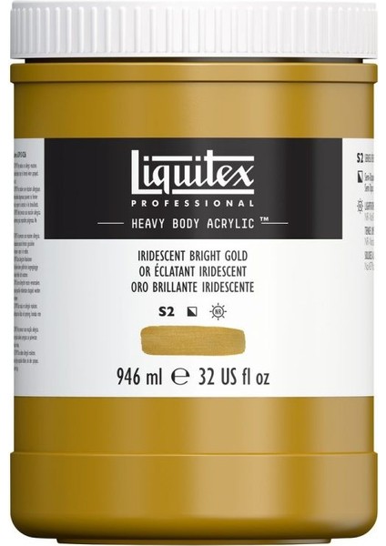 Professional Heavy Body Akrilik Boya 946 ml Iridescent Bright Gold 234 S2