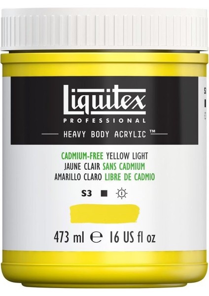Professional Heavy Body Akrilik Boya 473 ml Kadmiyumsuz Sarı Işık 889 S3