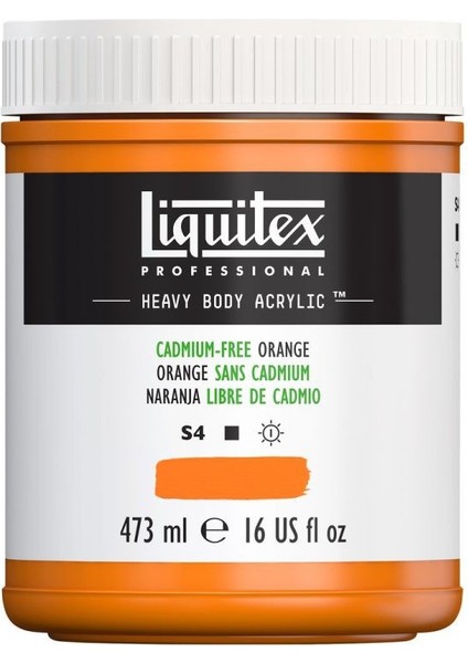 Professional Heavy Body Akrilik Boya 473 ml Kadmiyumsuz Turuncu 892 S4