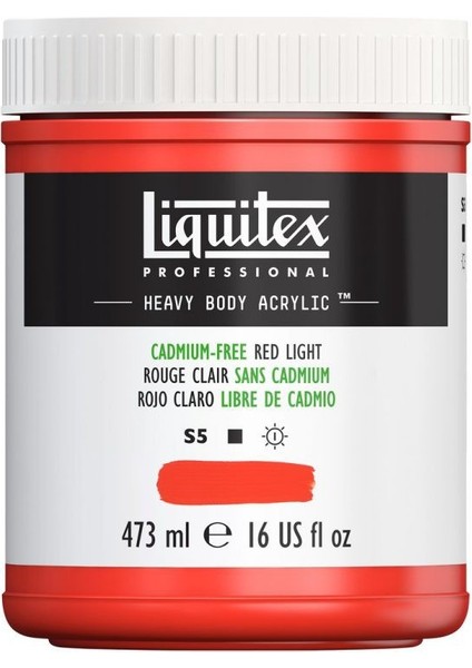Professional Heavy Body Akrilik Boya 473 ml Kadmiyumsuz Kırmızı Işık 893 S5
