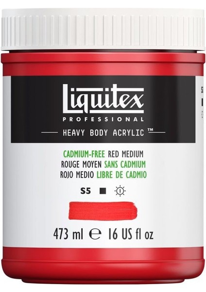 Professional Heavy Body Akrilik Boya 473 ml Kadmiyumsuz Kırmızı Medium 894 S5
