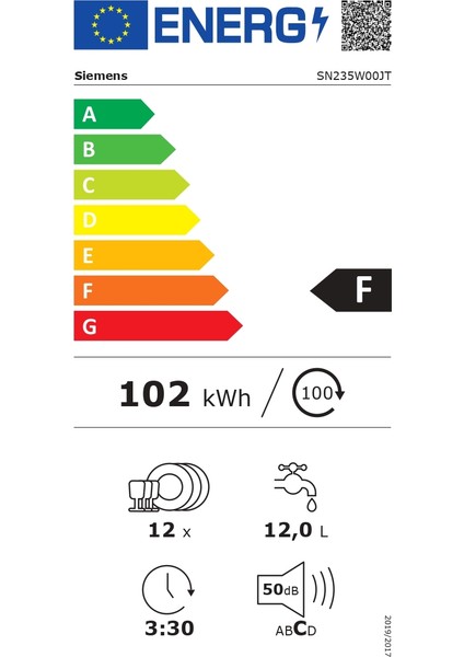 SN235W00JT iQ300 5 Programlı Bulaşık Makinesi