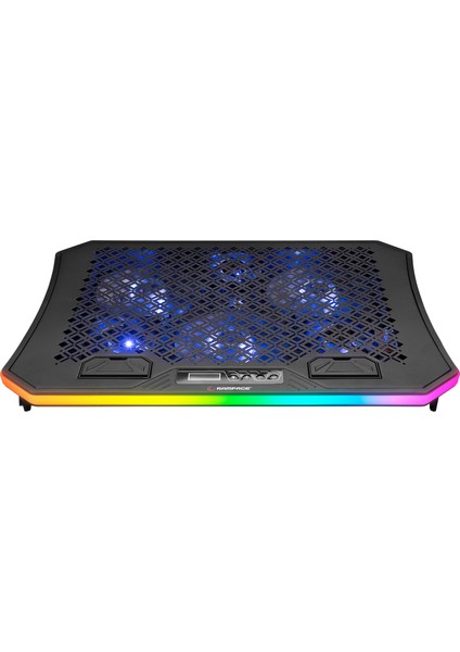 AD-RC34 Metafor Rgb 6 Fanlı Telefon Tutuculu Rgb Işıklı 15-17 Notebook Soğutucu Stand