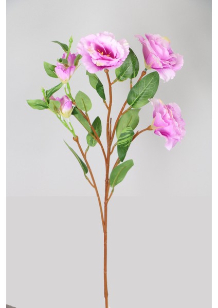 Yapay Çiçek Tomurcuklu Lisyantus Dalı 70 cm Lila