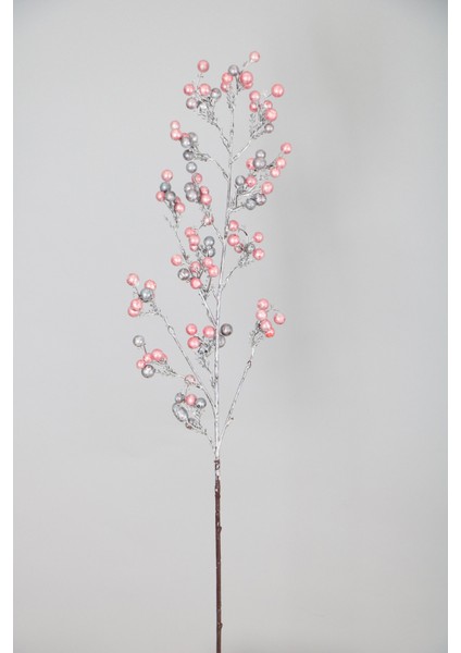 Yapay Lüx Karlı Kokina Dalı 80 cm Kırmızı
