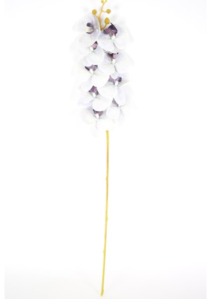 Yapay Dal Baskılı Orkide Çiçeği 88 cm Gri Mor