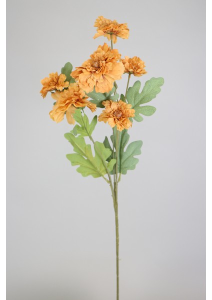 Yapay 6lı Gerbera Dalı 80 cm Açık Kahve