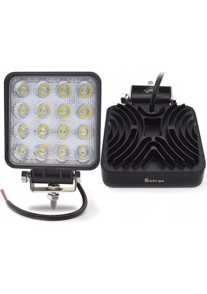 2 Adet 16 Ledli Off Road Çalışma Lambası / Projektör 48WATT 12V /