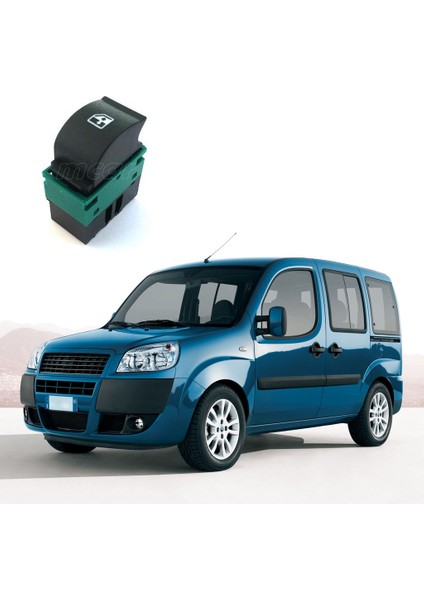 Fiat Doblo Iı Cam Düğmesi Yeşil Siyah Soketli