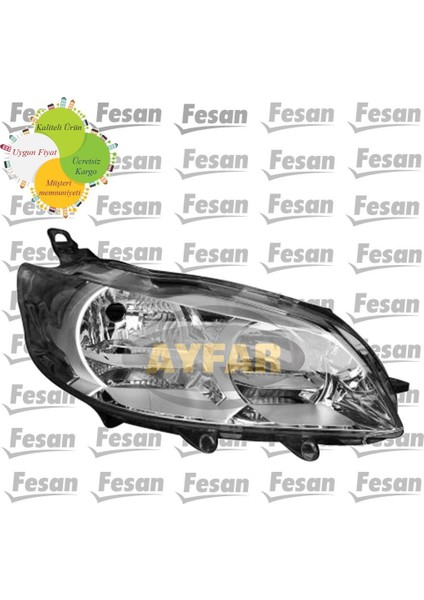 Peugeot 301 Sol Ön Far Drl Özellikli Motorlu 2012--2017