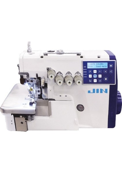 Jın M1-556SF (11 mm Kot) Direct Drive, 3 Sensörlü, Manyetik Iplik Kesmeli (Giyotin Tip) ve Ayak Kaldirmali, 5 Iplik (11 mm Jeans) Akilli Overlok Makinas