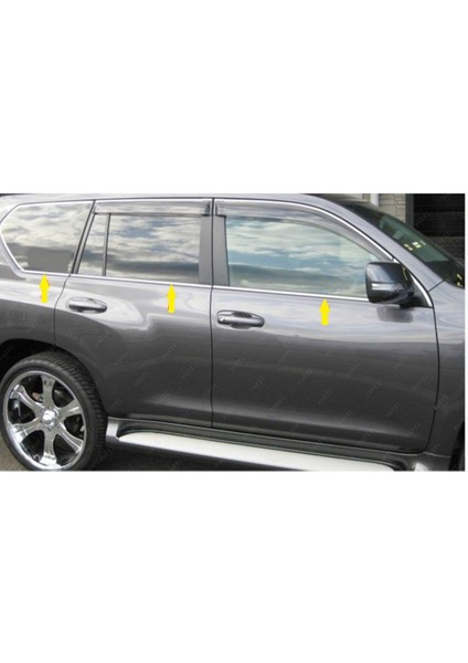 Toyota Prado 150 Krom Cam Çıtası 6 Prç. 2009 ve Üzeri P.çelik