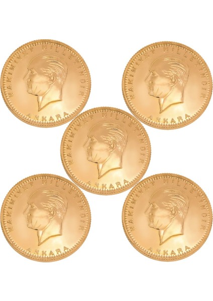 5 Adet Eski Tarihli Ata Lira