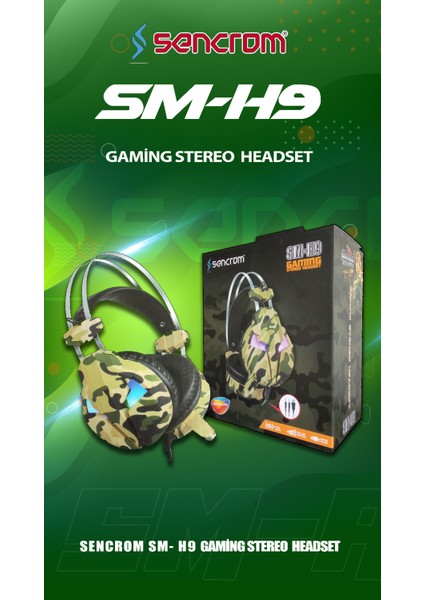 Sm-H9 Extra Bass Gaming Oyuncu Kulaklığı Stereo