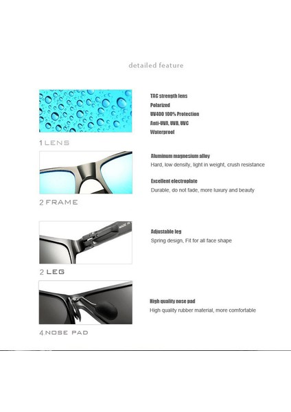 Erkek Kadın -Polarize UV400 Ayna Lens Için Alüminyum Güneş Gözlüğü (Yurt Dışından) fiyatları