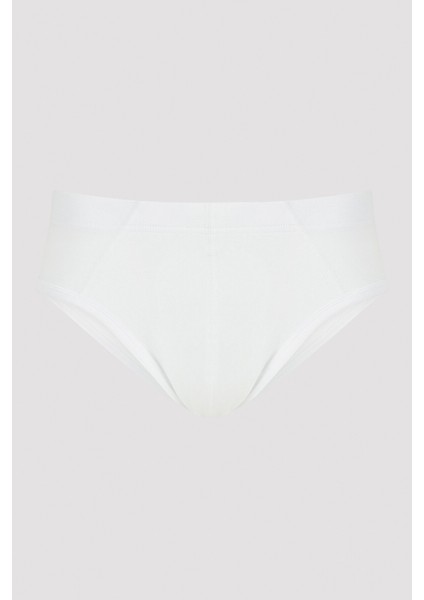 Beyaz Erkek 3'lü Slip Külot