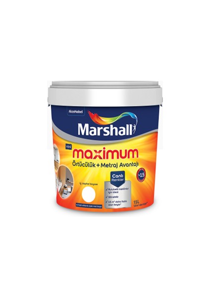 Maximum Silikonlu Ipek Mat Iç Cephe Boyası Gelin Teli 7,5 Lt