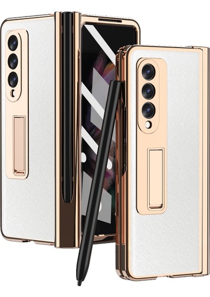 Zshskjsamsung Galaxy Z Fold3 5g Elektroliz Menteşe Kalem Yuvası Çapraz Telefon Kılıfı Için (Yurt Dışından)