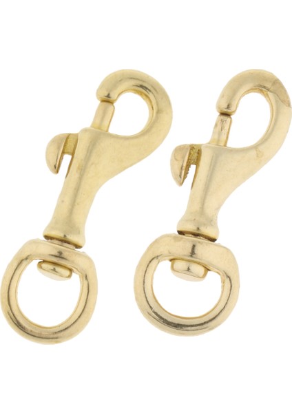 2 Adet Ağır Yuvarlak Göz Döner Yapış Kanca Pirinç Pet Toka Tetik Klip Toka Köpek At Lideri Anahtarlık