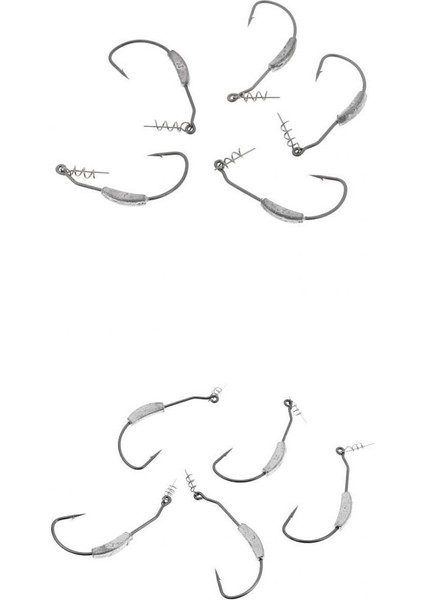 10 Adet Ultra Point Weedless Twistlock Ağırlıklı Swimbait Kanca Merkezleme Pin