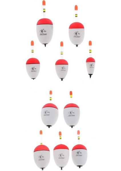 10 Adet Aydınlık Balıkçılık Bobbers Işık Sopa Eva Köpük Şamandıra Yüzer Tüp Şamandıra